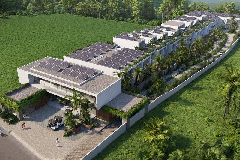 Ecoverse: линия таунхаусов вдоль рисового поля