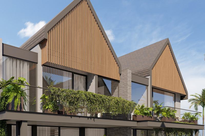 Four Palms Villas: терраса второго этажа с озеленением — рендер