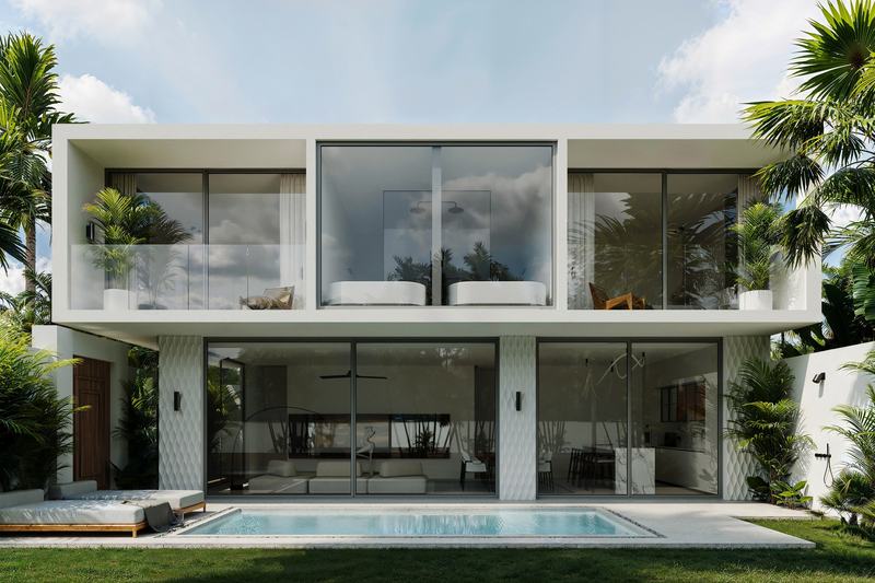 Haven Villa в Manta Livin: фасад и бассейн